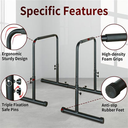 Power Tower Pull Pull up Rod Stand, Adjustable Height Heavy Duty Multi Functional Fitness Training Equipment